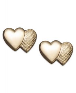 Childrens 14k Gold Earrings, Heart   Earrings   Jewelry & Watches