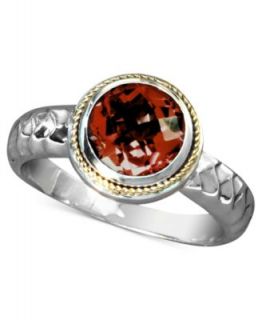 Balissima by Effy Collection Sterling Silver and 18k Gold Ring, Garnet