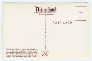 Disneyland Mark Twain Postcard Frontierland C 9 Rivers of America