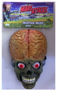 Mars Attacks Alien Martian Soldier Retro Vacuum Adult Deluxe Mask