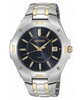 Seiko Watch, Mens Two Tone Stainless Steel Bracelet 40mm SGEE60