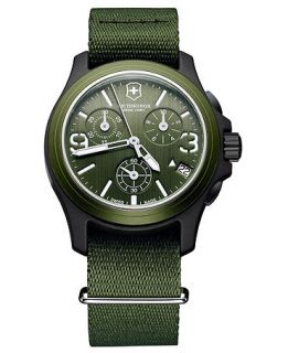 Victorinox Swiss Army Watch, Mens Chronograph Olive Green Nylon Strap