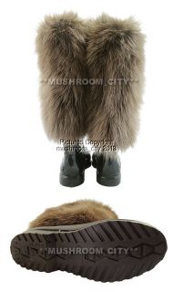 Irresistible Marni 08FW Fur Cuffed Black Rubber Boots 35