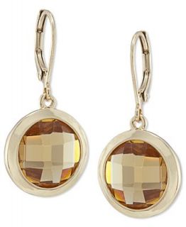Carolee Earrings, 12k Gold Plated Circle Drop Earrings