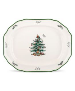 Spode Serveware, Set of 2 Christmas Tree Rectangular Platters