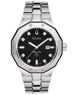 Bulova Watch, Mens Stainless Steel Bracelet 44mm 98D103   All Watches
