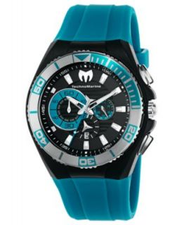TechnoMarine Watch, Unisex Swiss Chronograph Blue Silicone Strap 45mm