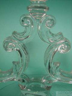 Triple Candle Holders New Martinsville Clear Pressed Glass