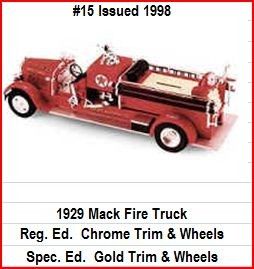 Texaco 1929 Mack Fire Truck 15th in Series