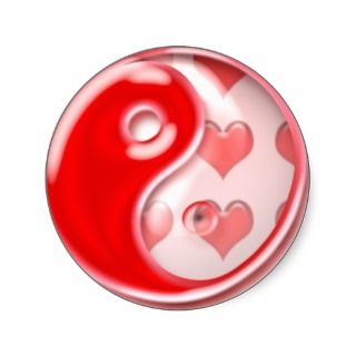 Heart Yin Yang Stickers
