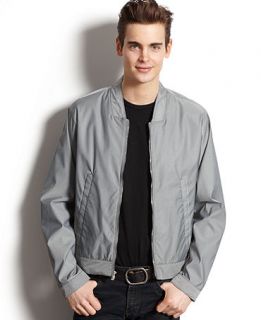Calvin Klein Coat, CK One Textured Baseball Jacket   Mens Coats