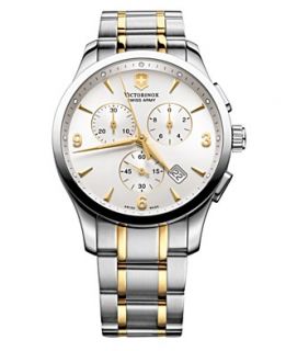 Victornix Swiss Army Watch, Mens Chronograph Alliance Two Tone