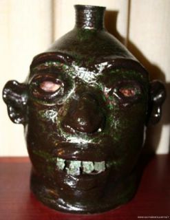 Marvin Bailey Folk Pottery Face Jug Jug South Carolina