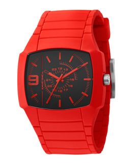 Diesel Watch, Red Silicone Strap 48x43mm DZ1351   All Watches