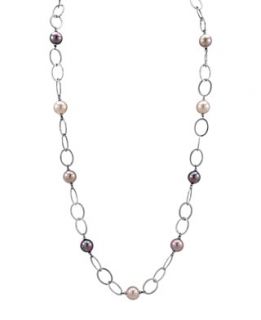 bcbgeneration necklace silver tone multi chain tassel pendant $ 48 00