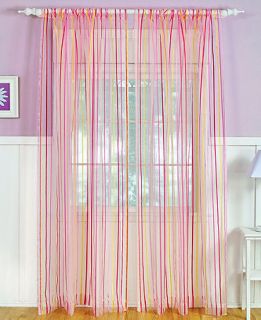 Elrene Window Treatments, Candy Stripe 52 x 84 Panel   Sheer