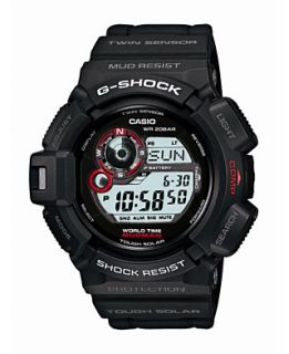 Shock Watch, Mens Digital MUDMAN Black Resin Strap G9300 1