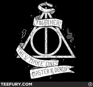 New Teefury MXL Masters of Death 2011 Harry Potter Deathly Hallows