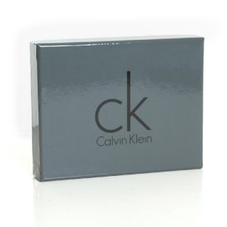 Calvin Klein Men Trifold Wallet Logated Black Grey K79122 New Gift