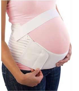 White Maternity Belly Band Pregnancy Back Support Prenatal Strap Belt