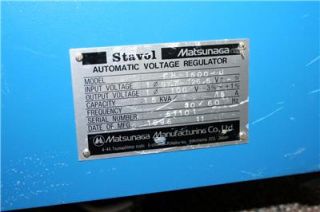 Stavol Matsunaga Automatic Voltage Regulator Model FH 1500