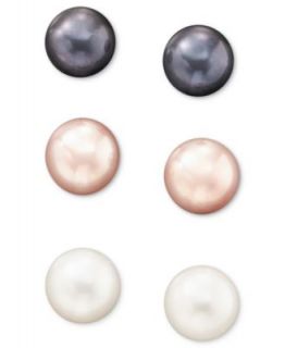 Belle de Mer Pearl Earrings, 14k Gold Cultured Freshwater Pearl Stud