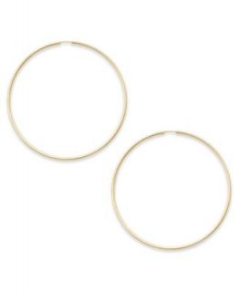 14k Gold Earrings, Endless Hoop Earrings (15mm)   Earrings   Jewelry