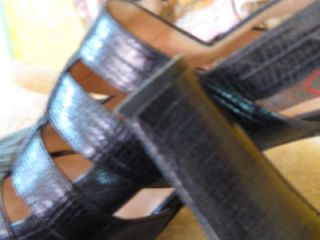 RARE Adorable Maud Frizon Brown Croco Heels Sandals 36 6 Made in Italy