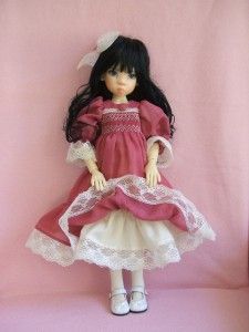 Berries Cream Smocked Dress Outfit MSD BJD Kaye Wiggs by Gail