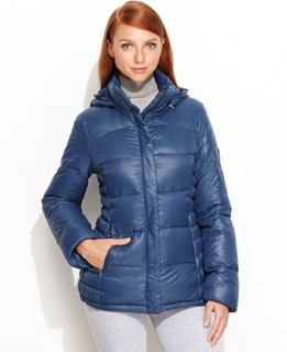 Calvin Klein Jacket, Packable Hooded Quilted Down Puffer