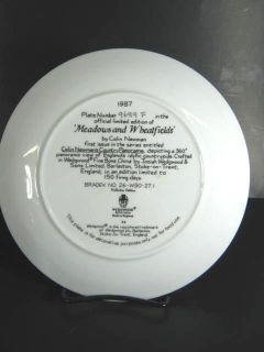 Wedgwood Meadows Wheatfields Collector Plate COA