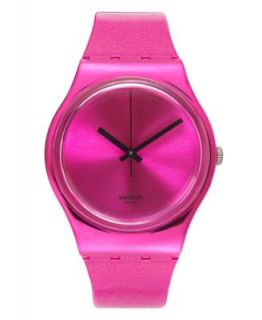 Swatch Watch, Unisex Swiss Callicarpa Purple Polyurethane Strap 34mm
