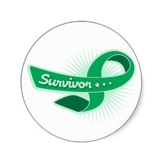 Liver Disease Survivor Ribbon Sticker