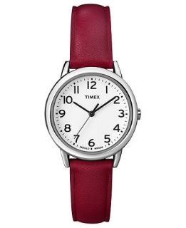 Timex Watch, Womens Red Leather Strap 30mm T2N952UM   All Watches