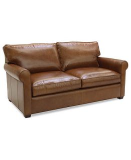 Leather Sofa Bed, Full Sleeper 75W x 40D x 32H   furniture