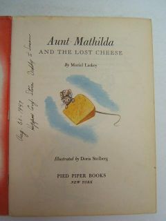Vintage 1946 Aunt Mathilda and The Lost Cheese by Muriel Laskey