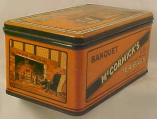 Vintage Mccormicks Orange Pekoe Tea Bags Tin Nice Cond