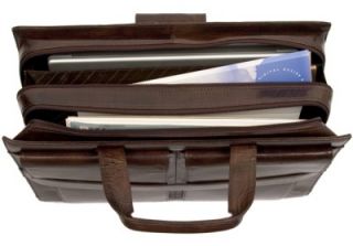 Dr Koffer Xander Venetian Leather Laptop Briefcase