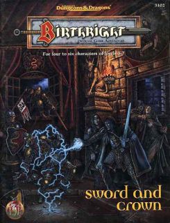 SWORD AND CROWN 3102 w/MAP EXC Birthright AD&D D&D TSR Dungeons