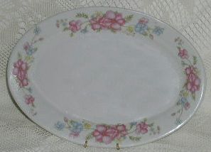 Imported for McCrory Stores Pink Blue Yellow Platter