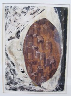 1991 William McGee Mixed Media Collage Painting