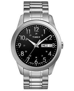 Timex Watch, Mens Silver Tone Brass Expansion Bracelet 36mm T2M932UM