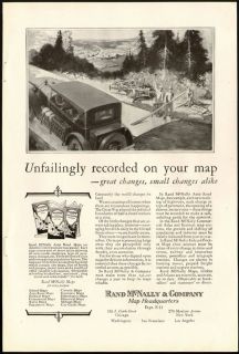 1926 Print Ad Rand McNally Recorded on Your Map