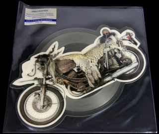 Meat Loaf Motorcycle Shaped UK Picture Disc w Poster Sticker 1984