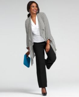 Wear What Works Plus Size Pants & Animal Print Sweater Look   Plus