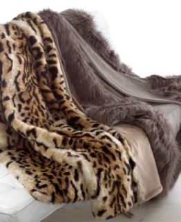 Charter Club Bedding, Faux Fur Animal Print Throw   Blankets & Throws