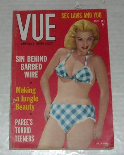 1956 Vue Digest Mens Magazine Pin UPS Lee Wilson Irish McCalla