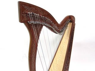 New 51 Full Levers Meghan Irish Celtic Floor Harp Knotwork Design