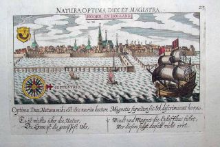 1627 Meisner Town View HOORN Seaport Era, Majestic Ship, Wonderfully