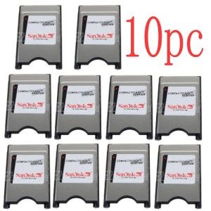 Lot of 10 x Laptop PCMCIA Compact Flash PC CF Card Reader Adapter Free